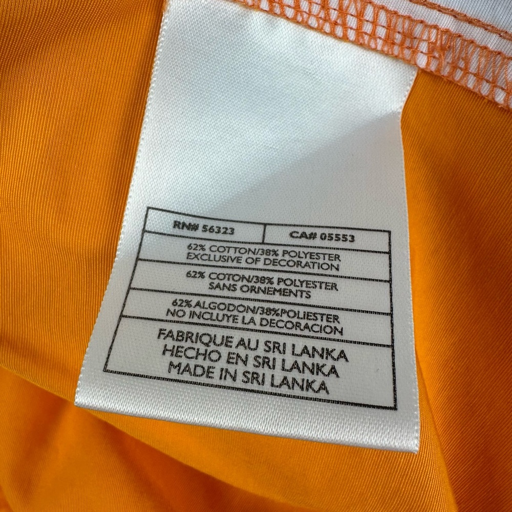 Nike Orange Striped Athletic Bright Trim Drawstring Waist Capri Pants M - Picture 8 of 13